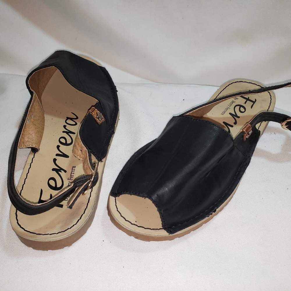 Ferrera by Henry Ferrera Womens Sandals Sz 6 Black